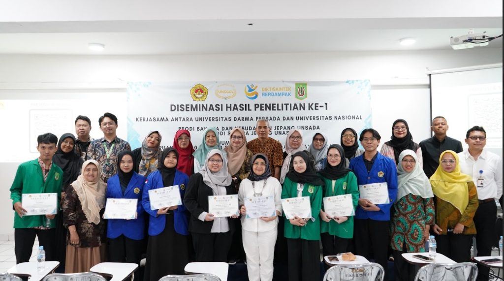 Diseminasi Hasil Penelitian Ke-1 UNSADA dan UNAS Angkat Inovasi Studi Kejepangan yang Unggul dan Berdampak